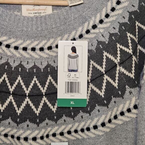 Weatherproof Vintage Gray Ladies‎ Sweater Size XL / New With Tags - Picture 4 of 5